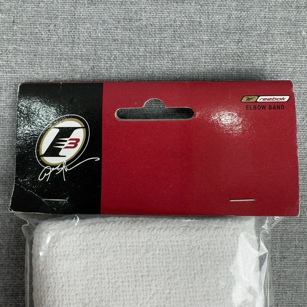 New Reebok Allen Iverson The Answer Authentic Elbow Arm Band White Black 2000s